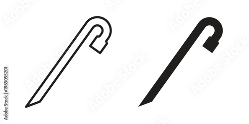 Crowbar icon in line design. editable stroke icon vector. EPS10