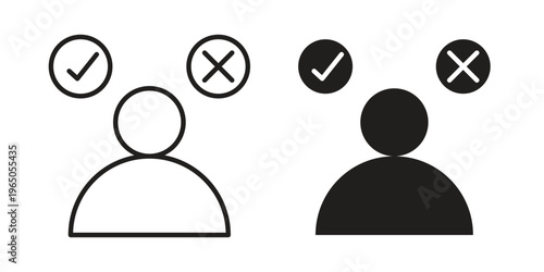 Decision making icon in line design. editable stroke icon vector. EPS10