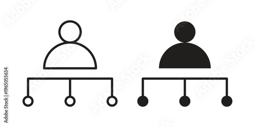 Department head icon in line design. editable stroke icon vector. EPS10