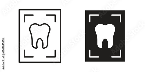 Dental X ray icon in line design. editable stroke icon vector. EPS10