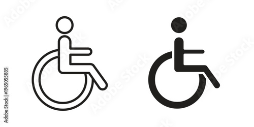 Disabled icon in line design. editable stroke icon vector. EPS10