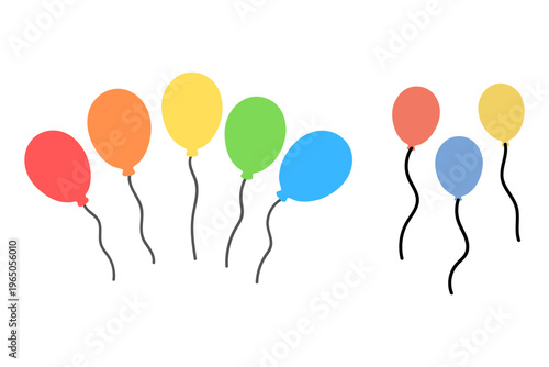 Colorful Party Balloons for Festive Celebration Event