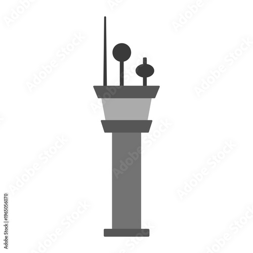 Professional Airport Control Tower Illustration