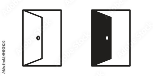 Door icon in line design. editable stroke icon vector. EPS10