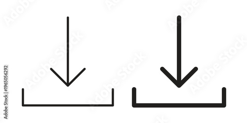 Download icon in line design. editable stroke icon vector. EPS10