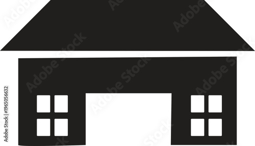 Simple Black House Icon Design 1.