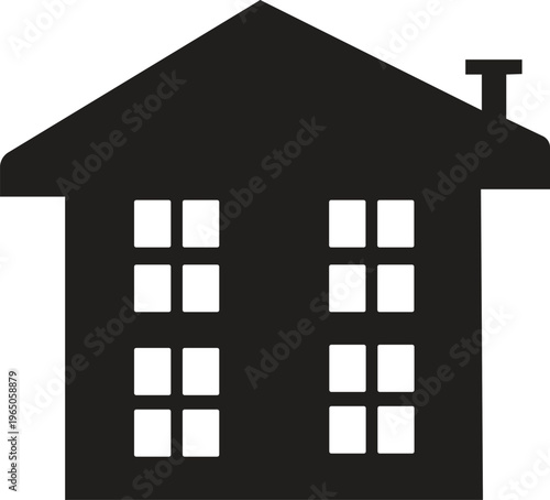 Simple Black House Icon Design 3.