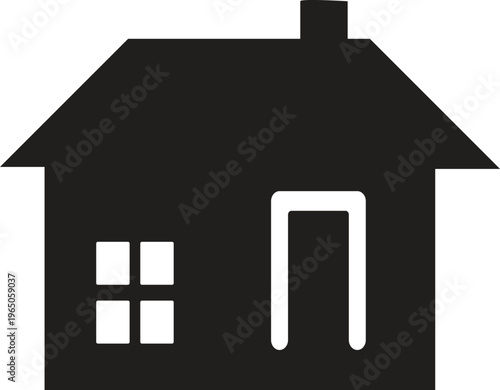 Simple Black House Icon Design 4.