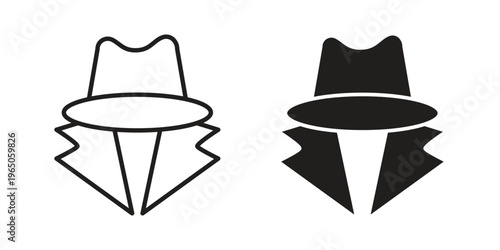 Spy icon set concept vector graphics for web UI