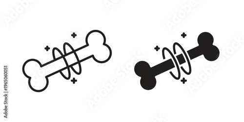 Strong healthy bones icon set concept vector graphics for web UI