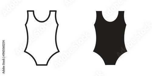 Swimsuit icon set concept vector graphics for web UI