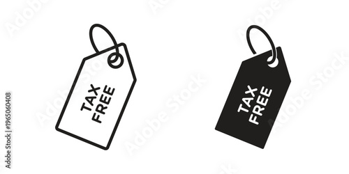 Tax free icon set concept vector graphics for web UI