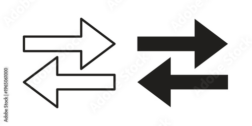 Transfer arrows icon set concept vector graphics for web UI