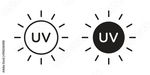 UV icon set concept vector graphics for web UI