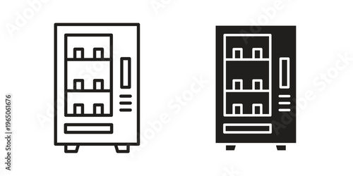 Vending machine icon set concept vector graphics for web UI