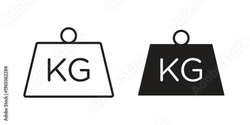 Weight icon set concept vector graphics for web UI