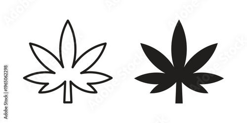 Weed icon set concept vector graphics for web UI