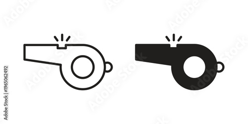 Whistle icon set concept vector graphics for web UI