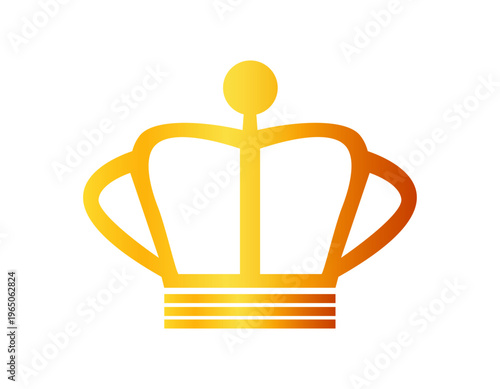 シンプルな王冠のイラスト　