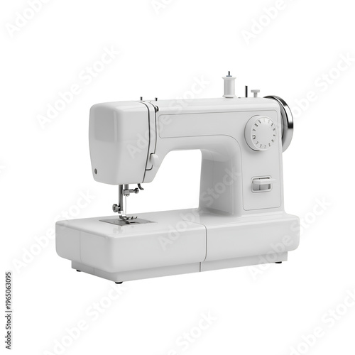 White Electronic Household Sewing Machine.