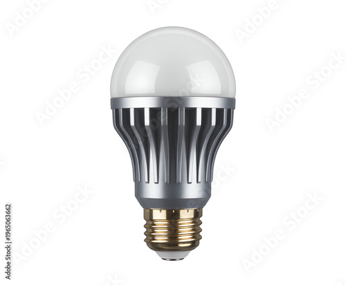 White led light bulb isolated isolated on a transparent background