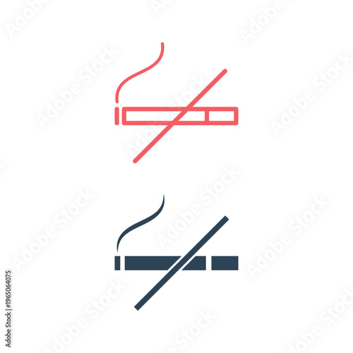 No smoking sign. The best of No Smoking icons set vector, illustration logo template in trendy style. Suitable for many purposes.
