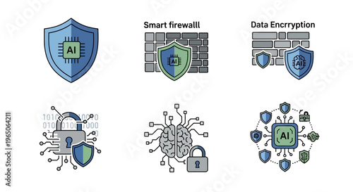 Conceptual illustration of digital security and intelligent cybersecurity solutions