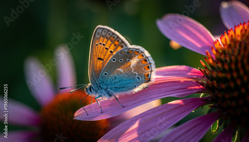 butterfly on purple flower