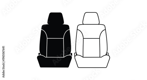 Two car seats presented in contrasting black and white designs