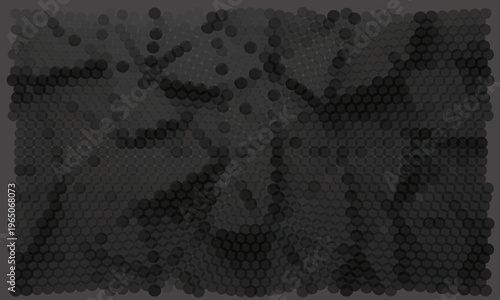 Abstract dark background with hexagonal pattern and subtle lighting effects