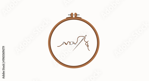 Embroidery Hoop with Needlework