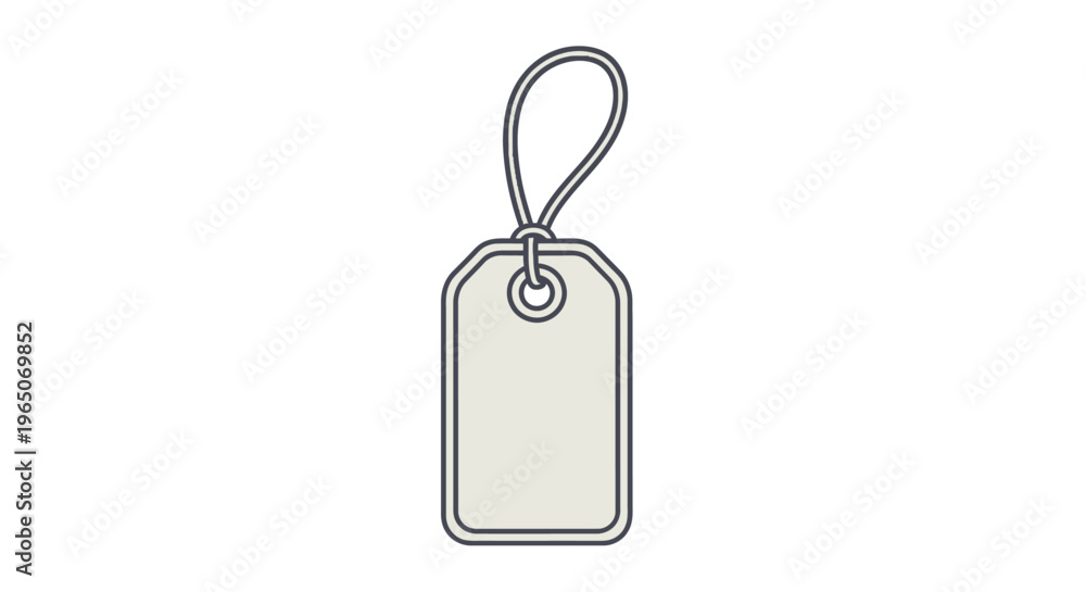 Fototapeta premium Blank Price Tag Hanging on a Loop