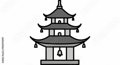 Minimalist Japanese Pagoda Structure