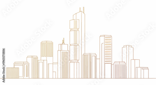 City Skyline with Modern Skyscrapers.