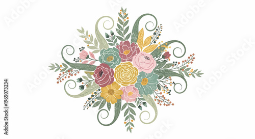 Colorful Floral Decorative Flower Arrangement.