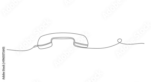 Telephone Receiver, Line Art, Communication Symbol