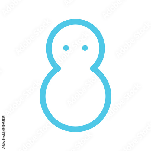 スノーマン・雪だるまのアイコン・天気予報