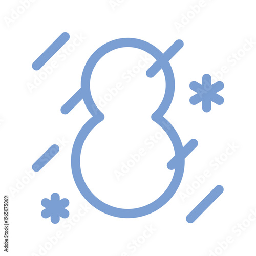 強い雪・吹雪・雪だるまのアイコン 天気予報