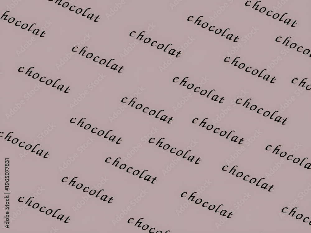 Fototapeta premium 「chocolat」の文字が並ぶ背景素材