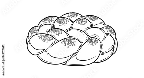 braided bread illustration
