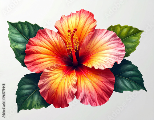 Firefly_Dark brown door standing full body isolated against a stark white background, stock p - Firefly_tropical flower isolated on a transparent background, generative ai 