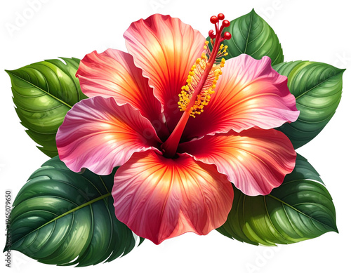 Firefly_Dark brown door standing full body isolated against a stark white background, stock p - Firefly_tropical flower isolated on a transparent background, generative ai