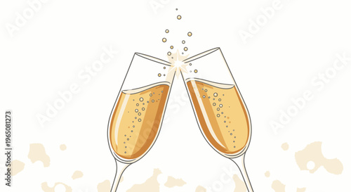 champagne glasses toasting, celebration drink