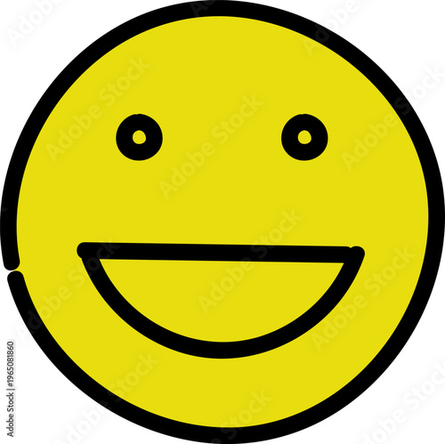 Smile icon. Emoticons simple line icon negative, neutral and positive, sketch doodle sign. Vector illustration.