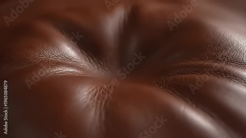 Brown leather texture closeup view.