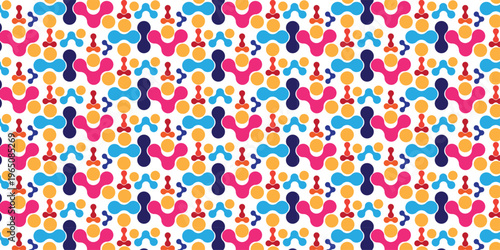 abstract colorful paper overlapping decor fabric textile. seamless pattern with dots gradient meatball circles creative web banner wallpaper textile design.