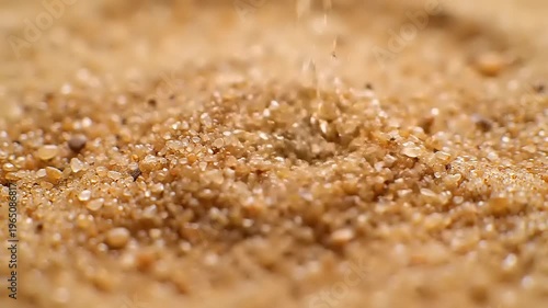 Brown sugar texture with pouring sugar.