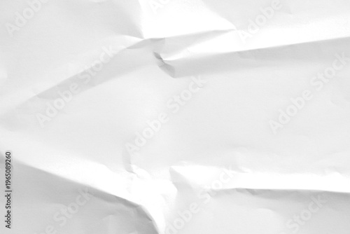 crumpled and wrinked paper poster photo effect mockup for element of overlay texture design