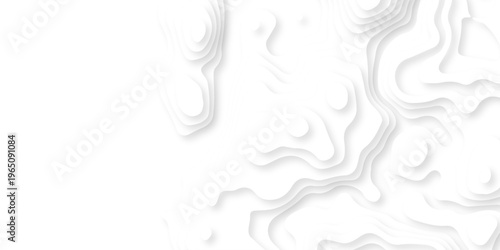 white topography map geography relief diagram texture design. Topography white background and black line world map texture design. Lines Topographic contour lines grid map seamless pattern.