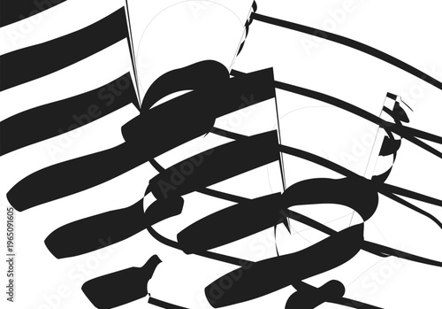 Soft abstract gradient of blue and green flowing horizontal bands with graphic resource